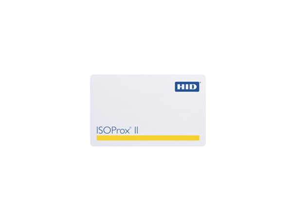 1386LGGMV-100 HID ISOProx II Printable PVC Prox Access Card 125KHz Plain White - Pack of 100