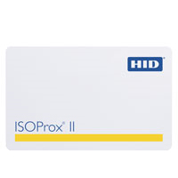 1386LGGMN-50 HID ISOProx II Graphics Quality PVC, Proximity Access Card, Programmed 125KHz, Plain White - Pack of 50
