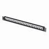 266-PKM03-2400 Vertical Cable 1U 24 Port Blank Patch Panel w/ Label Holder