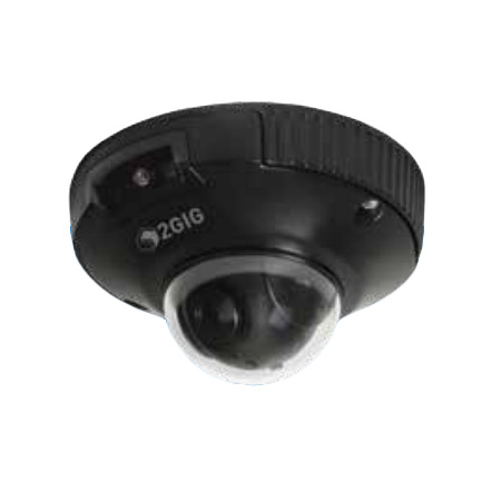 [DISCONTINUED] 2GIG-CAM-250PB 2GIG 2.8mm 30FPS @ 1080p Outdoor IR Day/Night Dome Security Camera 5VDC/PoE - Black