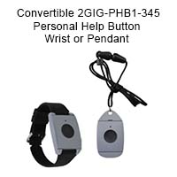 2GIG-PHB1-345 2GIG Personal Help Button - Convertible w/ Wrist and Lanyard Options