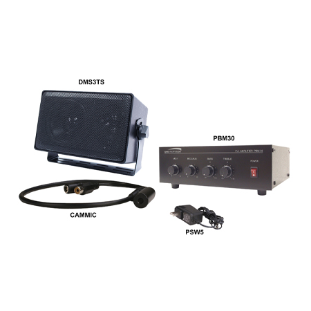2WAK3 Speco Technologies Two-way Audio Kit for DVR's with PBM30 Amplifier