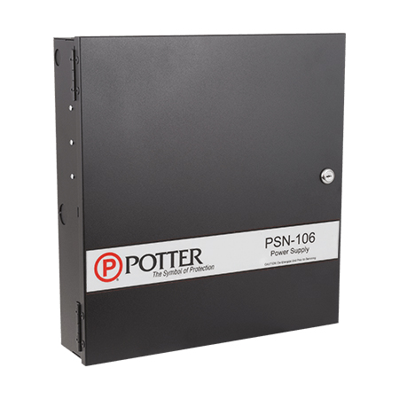 3006446 Potter PSN-106B Black 10 Amp 6 Nac Power Supply