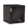 Show product details for 3140-3-001-12 Kendall Howard 12U Linier Glass Door Fixed Wall Mount Cabinet - Black Finish - 23.5"W x 24.13"H x 22.86"D