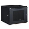 3142-3-001-09 Kendall Howard 9U Linier Vented Door Fixed Wall Mount Cabinet - Black Finish - 23.5"W x 18.88"H x 22.86"D