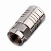 Show product details for 3A0012 Vanco Male Tool Less "F" Coaxial Connector - RG6/U and Nickel Pair