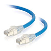 Show product details for 43172 C2G HDBaseT Certified Plenum CMP Cat6A RJ45 Ethernet Cable with Discontinuous Shielding - 50 Feet - Blue