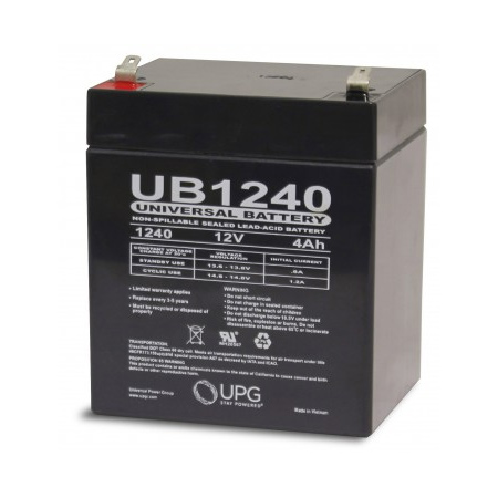 UB1240/F1 UPG 46094 12Volt/4Ah Sealed Lead Acid Battery - F1 Terminals