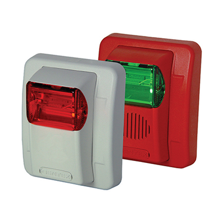 4890104 Potter CS-24WGR Wall Mount Selectable Green Strobe Red Body