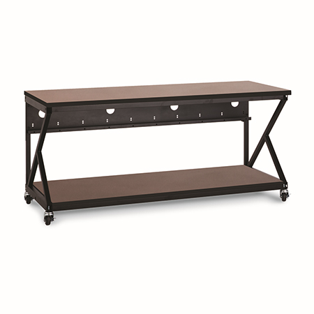 [DISCONTINUED] 5000-3-303-72 Kendall Howard 72 inch Performance Work Bench with Full Bottom Shelf No Upper Shelving - Serene Cherry