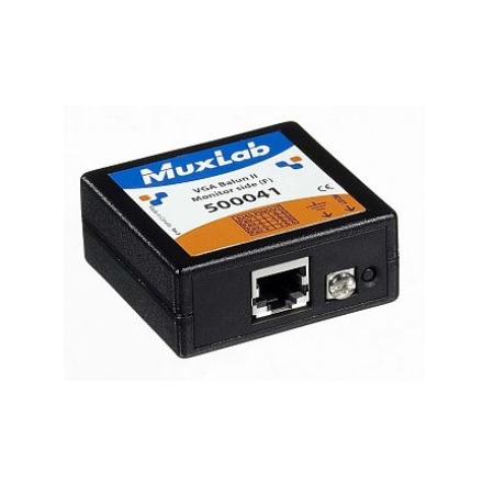 500041 MuxLab VGA Balun II HD15 HD Receptacle Monitor Side