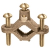 Bare Wire Ground Clamp (Solid Brass with Brass Screws)