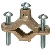 721B-5 Arlington Industries 1-1/4" to 2" Pipe Bare Wire Ground Clamps (Solid Brass w/ Steel Screws) - Pack of 5