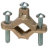 723B Arlington Industries 4-1/2" to 6" Pipe Bare Wire Ground Clamps (Solid Brass w/ Steel Screws)