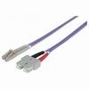 Show product details for 751049 Intellinet Fiber Optic Patch Cable Duplex - Multimode LC/SC - OM4 - 3.0 Feet - Violet