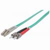 Show product details for 751117 Intellinet Fiber Optic Patch Cable Duplex - Multimode ST/LC - OM3 - 3.0 Feet - Aqua