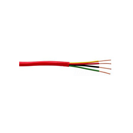 81804-06-04 Coleman Cable 18/4 Sol FPLP - Red - 1000 Feet