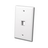 Show product details for 820001 Vanco Wall Plate Keystone 1 Port Ivory