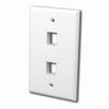 Show product details for 820002 Vanco Wall Plates Keystone 2 Port Ivory