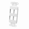 Show product details for 820314 Vanco Wall Plate Keystone Decor 4 Port - Ivory