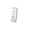 Show product details for 820315 Vanco Wall Plate Keystone Decor 1 Port 2 Hex - Ivory