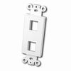 Show product details for 820322 Vanco Wall Plate Keystone Decor 2 Port - White