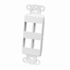 Show product details for 820324 Vanco Wall Plate Keystone Decor 4 Port - White