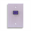 970-B-DMA-05-28 Dormakaba Rutherford Controls 2 x Maintained Action Tamper-proof Illuminated Request-To-Exit Button Brushed Anodized Aluminum Faceplate 12VDC - Blue Cap