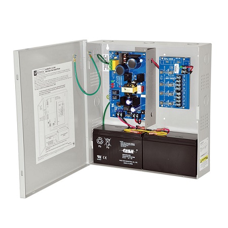 AL300PD4220 Altronix 4 Channel 2.5Amp 24VDC or 2.5Amp 12VDC Power Supply in UL Listed NEMA 1 Indoor 13 W x 13.5 H x 3.25 D Steel Electrical Enclosure