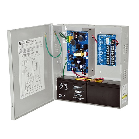 AL300PD8CB220 Altronix 8 Channel 2.5Amp 24VDC or 2.5Amp 12VDC Power Supply in UL Listed NEMA 1 Indoor 13 W x 13.5 H x 3.25 D Steel Electrical Enclosure
