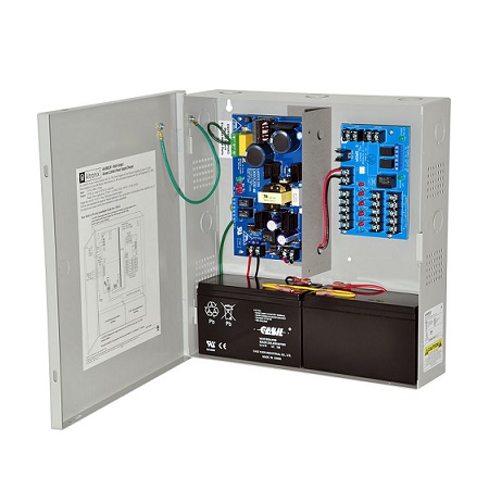 AL400M220 Altronix 5 Channel 3Amp 24VDC or 4Amp 12VDC Access Control Power Supply in UL Listed NEMA 1 Indoor 13 W x 13.5 H x 3.25 D Steel Electrical Enclosure