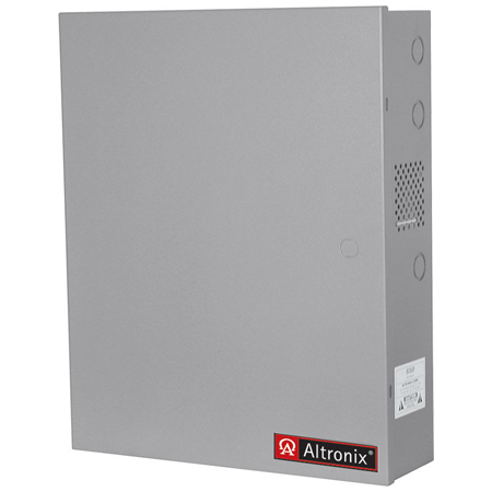 AL600ULACMJ Altronix 8 Output Fused Power Supply/Charger w/ Controller and Large Enclosure 12VDC or 24VDC @ 6 Amp