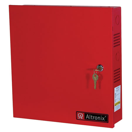 AL600ULPD8R Altronix 8 Output Fused Power Supply/Charger w/ Red Enclosure 12/24VDC @ 6A