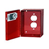 Show product details for BW-250RUL Mier UL Listed NEMA Type 1 Indoor 4.625" W x 5.75" H x 2.5" D Transformer Cover - Red