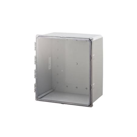 BW-SL181610C Mier UL Listed NEMA Rated Outdoor 18" H x 16" W x 10" D Polycarbonate Electrical Enclosure - Gray - Clear Door