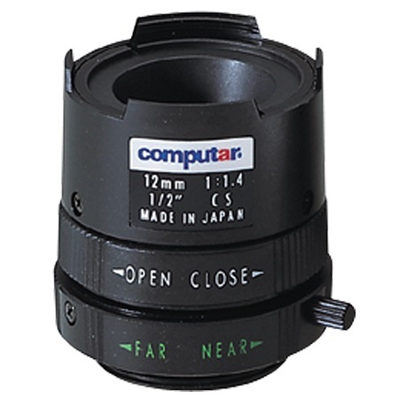 H1214FICS Computar 1/2" CS-Mount 12mm F/1.4 Monofocal Manual Iris Lens