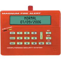 [DISCONTINUED] CF3000LCDE NAPCO Fire Warden Red Key Dual Line Keypad