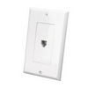 Show product details for CMWP1DW Vanco Wall Plate Phone Jack Decor 4C White