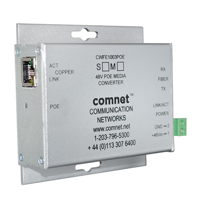 CNFE1005POEM-M Comnet Commercial Grade 100Mbps Media Converter with 48V POE Mini