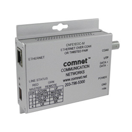 CNFE1EOC-M Comnet Small Size 10/100Mbps Media Converter, Commercial Grade Ethernet to Copper or COAX