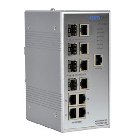 CNGE8MS Comnet 8 Port 1000Mbps Managed Switch 4 TX/FX (SFP) Combo 4 Copper Includes Power Supply