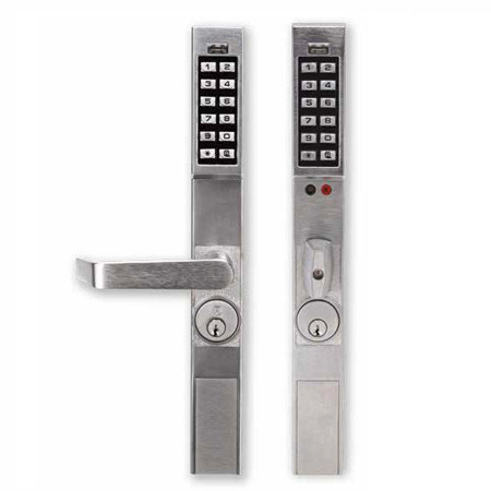 DL1200-26D1 Alarm Lock Narrow Style Lock - Lever set for Adams Rite 4500, 4700, & 4900 Series Deadlatch - Satin Chrome Finish