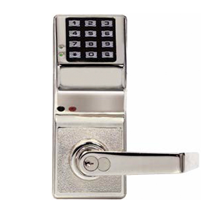 DL4100IC-26D Alarm Lock Electronic Digital Lock - Interchangeable core prepped for Best - Satin Chrome Finish
