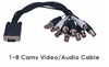 320-20820-00A Replacement BNC connector 1-8 Video & 4 Audio - Black