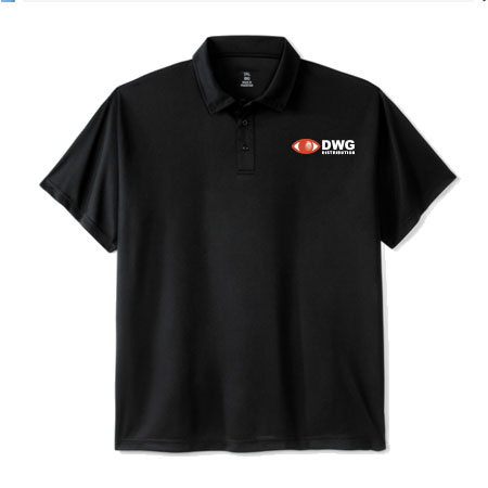 DWG Moisture Wicking Polo - Extra Large - Black
