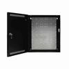 E1M LifeSafety Power 12" W x 14" H x 4.5" D Steel Electrical Enclosure - Black with Mercury Back Plate