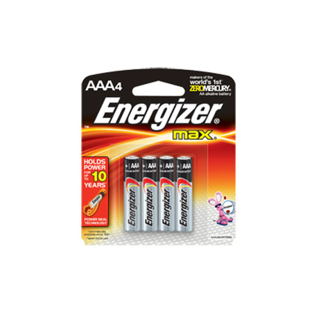 E92BP-4 Energizer Max - Alkaline - AAA - 4 Pack