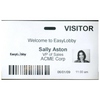 EL-DYMO-30856 HID Label White 2 7/16" X 4 3/16" Non Adhesive Name Badges with Clip Hole
