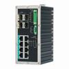 ESMGS8-P4-B KBC Networks 8 Gigabit PoE Ports + 4 SFP Ports 240W Total Budget Industrial Managed DIN Rail Mount PoE Switch