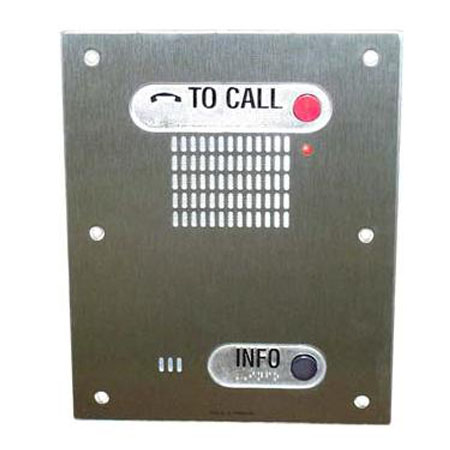 ETP-400DC Talk-A-Phone ADA Compliant Hands-Free Indoor/Outdoor Flush Mounted 2-Button "TO CALL" & "INFO" Phone